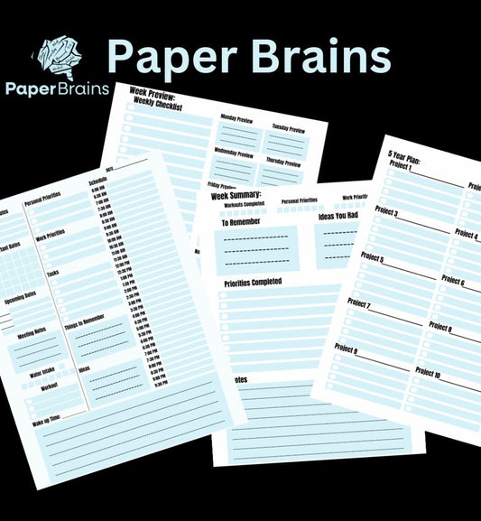 quarterly planners for personal development - Paper Brains