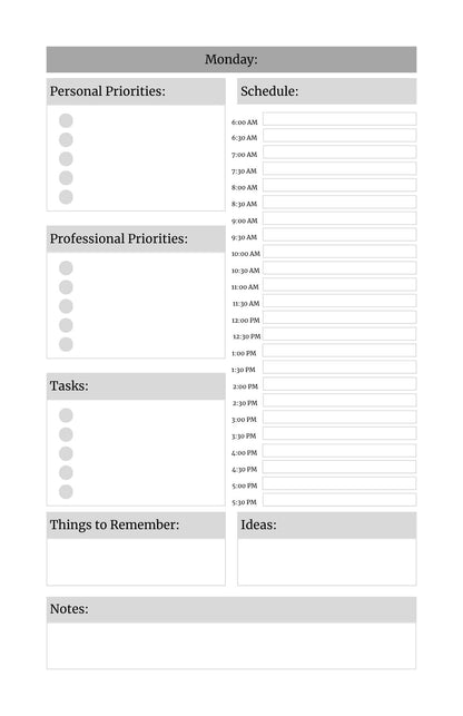 The Hustler- The Entrepreneur Planner