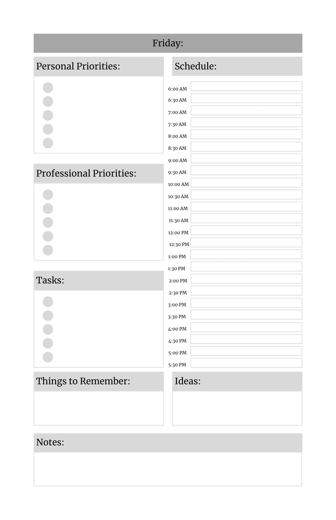 The Hustler- The Entrepreneur Planner