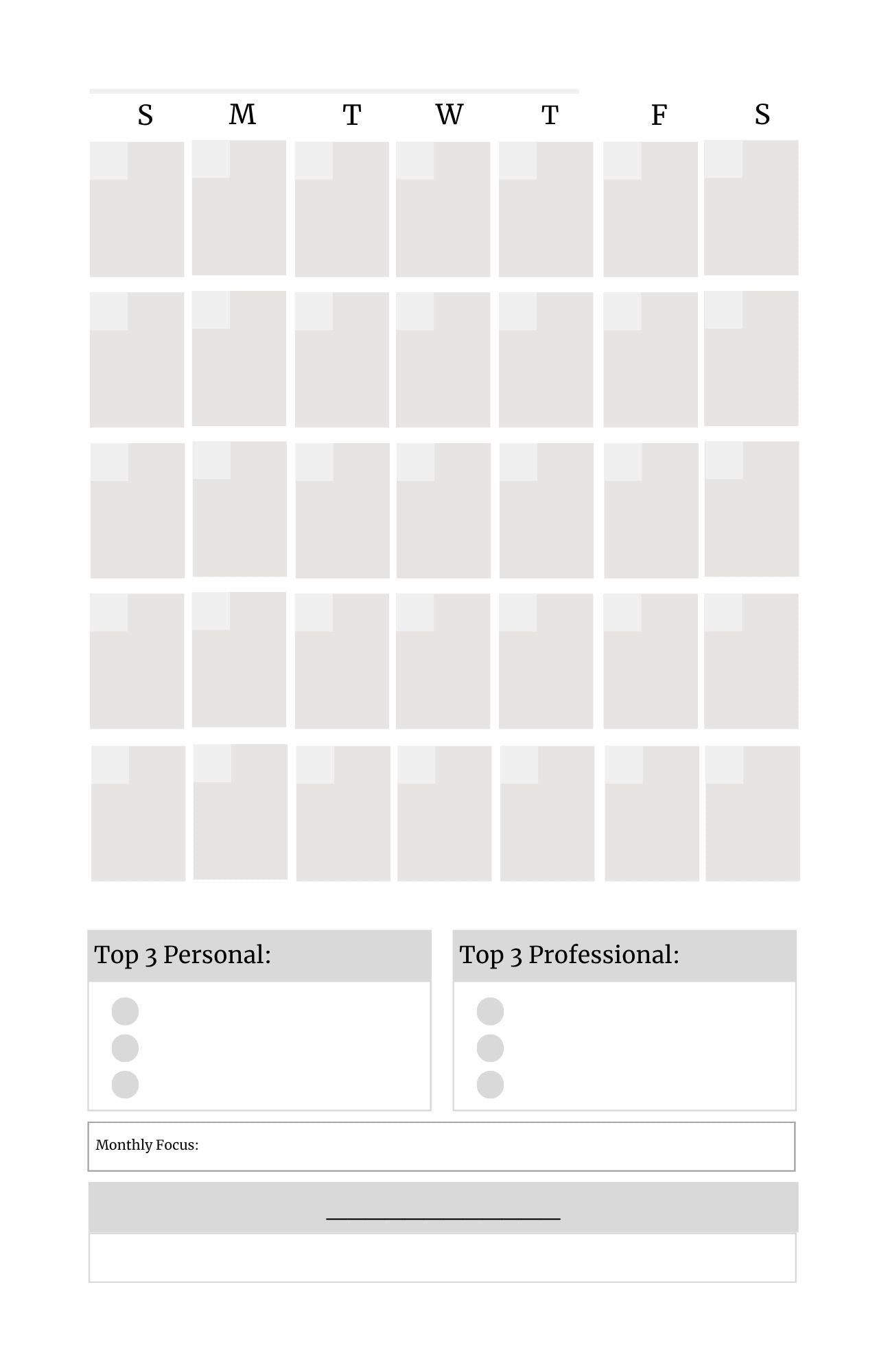 The Hustler- The Entrepreneur Planner