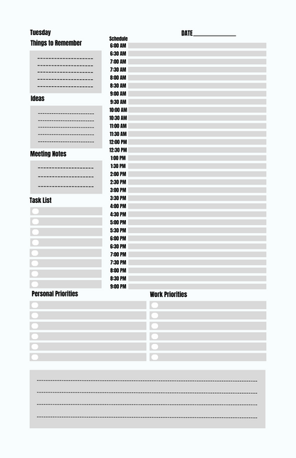 Professional Quarterly Planner