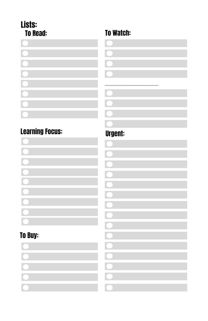 Professional Quarterly Planner