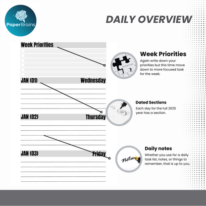 2025 Dated Yearly Planner