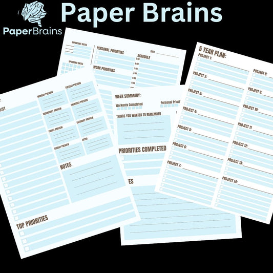 Digital Download Personal Planner - Paper Brains